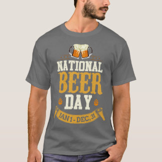T-shirt Fête nationale de la bière 1er janvier au 31 décem