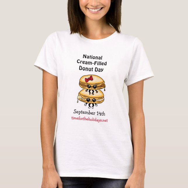 T-shirt Fête nationale des beignes remplis de crème - 14 s (Devant)
