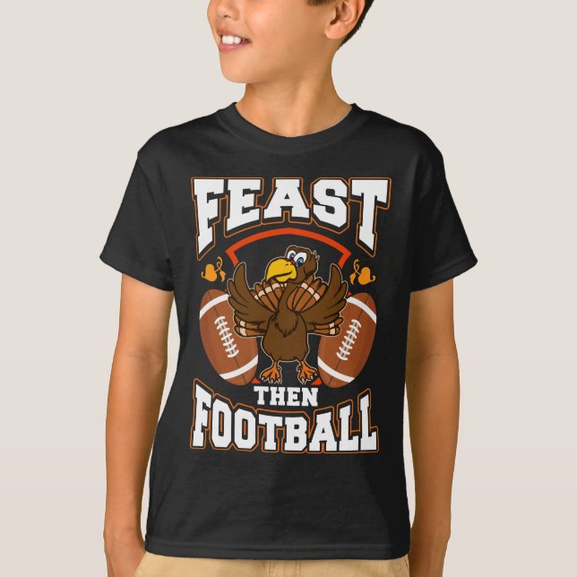 T-shirt Fête Puis Football Thanksgiving (Devant)