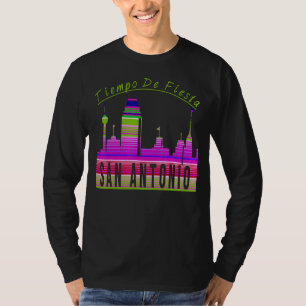 T-shirt Fête Tiempo De Fiesta Heure San Antonio Texas Sera