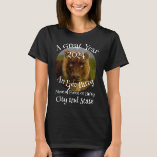 T-shirt Fête une année géniale une fête épique Lion
