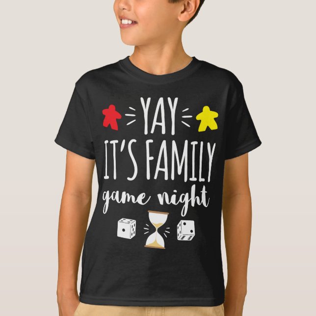 T-shirt Fêter Famille Jeu Night Board Jeux Carte Jeux (Devant)