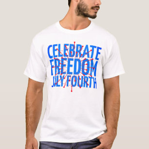 T-shirt Fêter la liberté Juillet Quatrième feu d'artifice 
