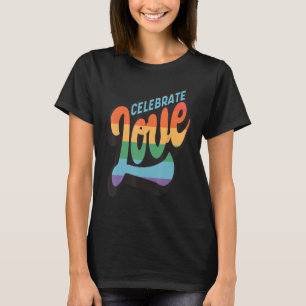 T-shirt Fêter l'amour LGBTQ Drapeau gay Genre Arc-en-ciel 
