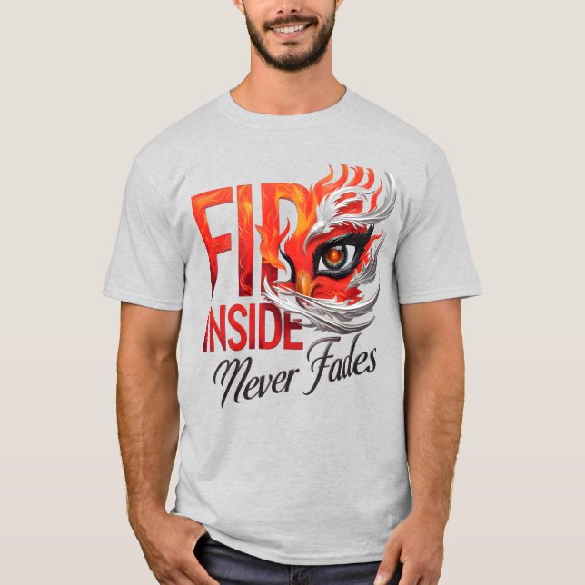 T-shirt Feu à l'intérieur de ne jamais pisser Phoenix yeux (Devant)