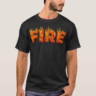 T-shirt Feu Costume D'Halloween Couteau D'Incendie Et Coup
