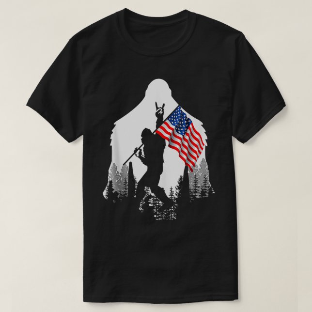 T-shirt Feu d'artifice 4 juillet Drapeau américain Sasqua (Design devant)
