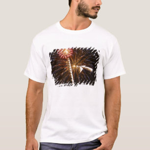T-shirt Feu d'artifice sur la rivière Savannah
