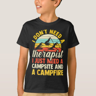 T-shirt Feu de camp de camping vie en forêt campeur 