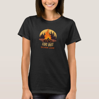 T-shirt Feu de camp de Silver Lake Michigan
