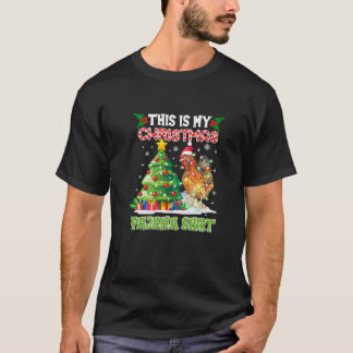T-shirt Feu de Chemise De Noël De Poulet C'Est Ma Christma