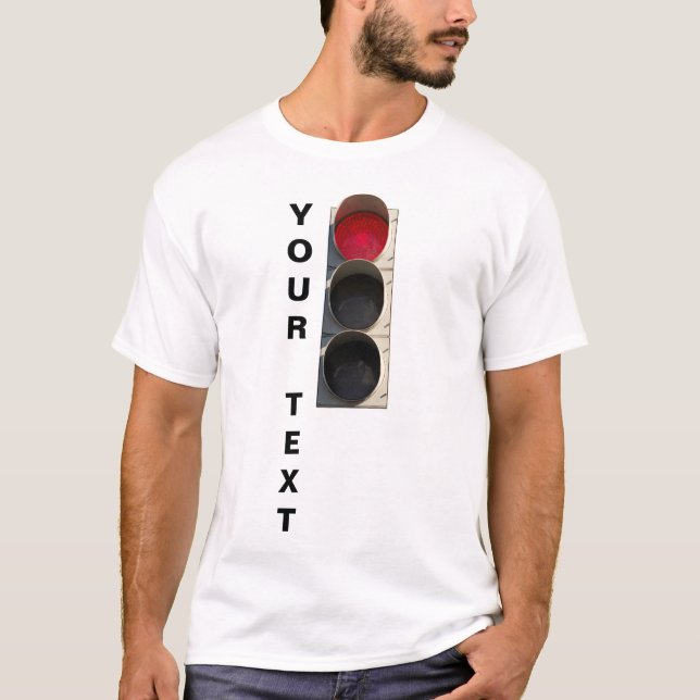 T-shirt Feu de circulation - Rouge (Devant)