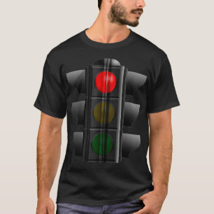 T-shirt Feu de circulation sur le signal rouge Zip