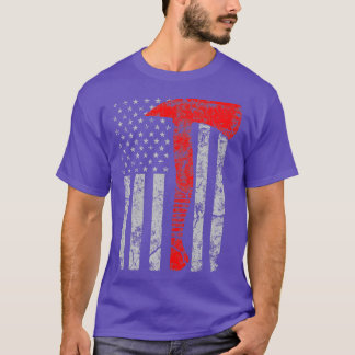 T-shirt Feu de combat contre le patriote américain en détr