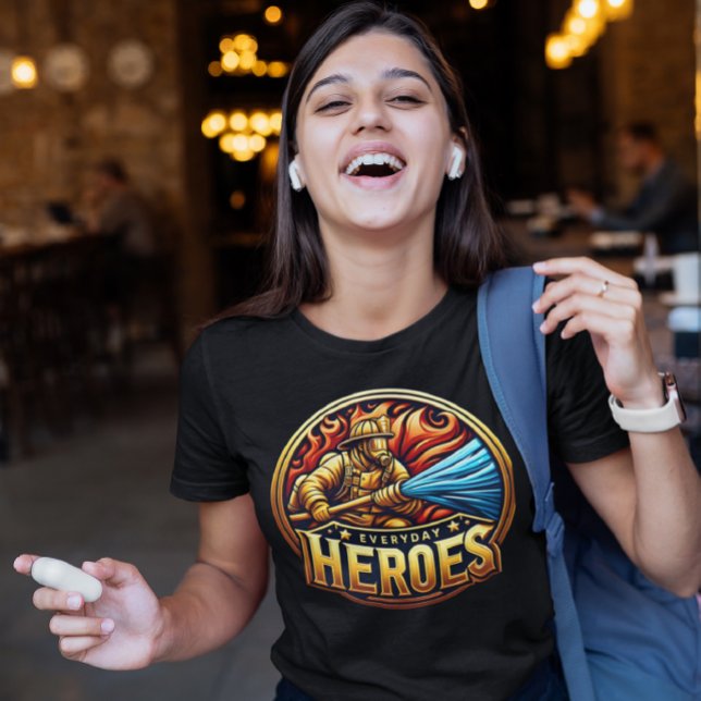 T-shirt Feu de combat héroïque (Créateur téléchargé)