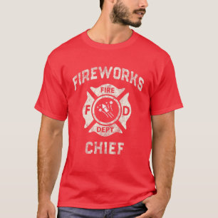 T-shirt FEU Drôle CHEF Pompier Amérique Casquette d'incend