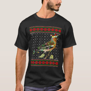 T-shirt Feu Oiseau lumières de Noël Doux moche Père Noël W