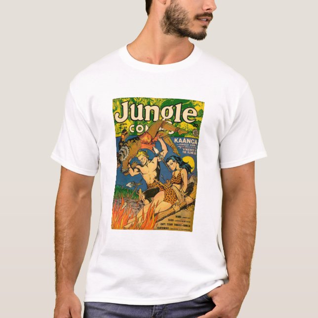 T-shirt Feu - Tarzan - Garçon de la Jungle - Marécage - Me (Devant)