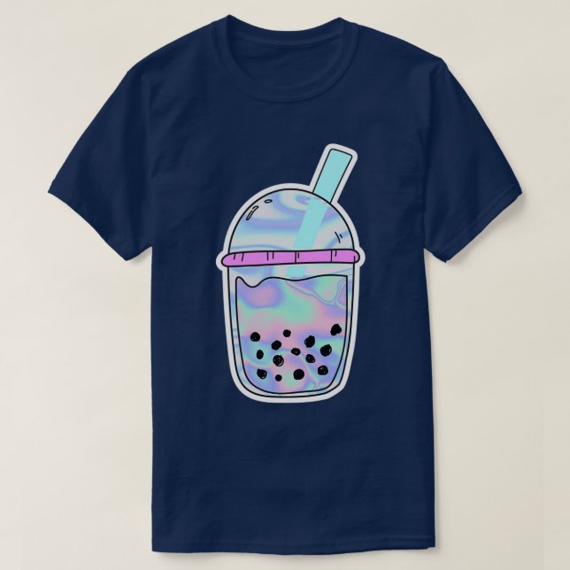 T-shirt Feuil holographique Bubble Thé Iridescente Bubble  (Design devant)