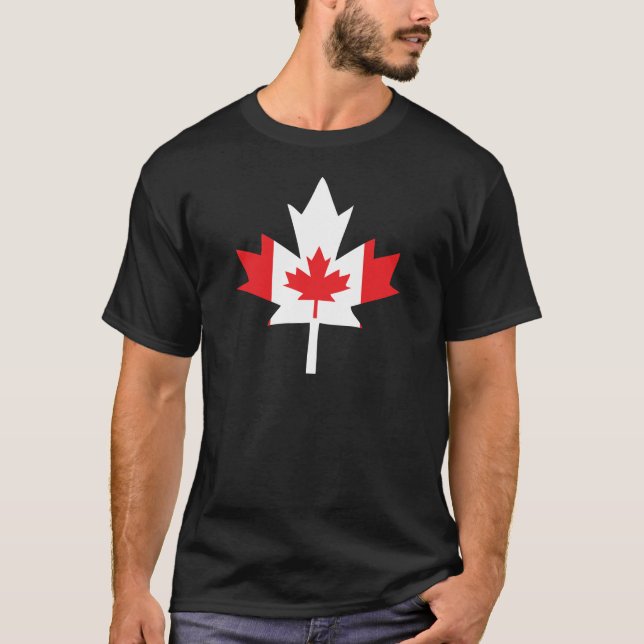 T-shirt feuille d' érable canadienne - canada (Devant)