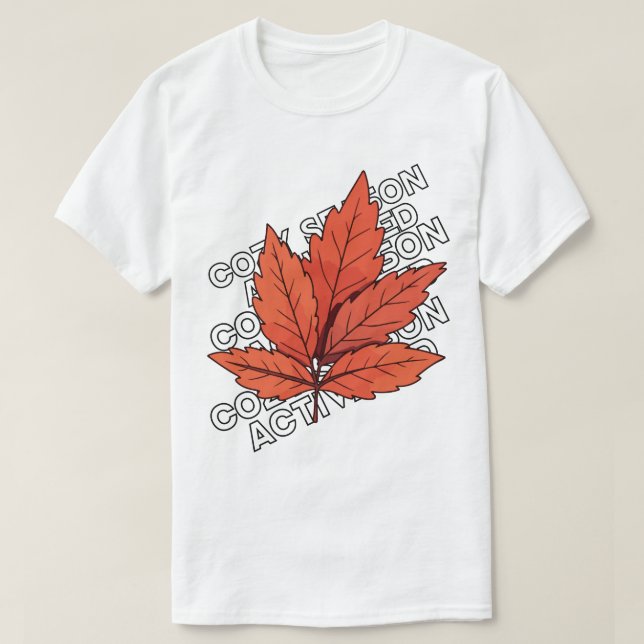 T-shirt feuille d'automne - anti-chute esthétique  (Design devant)