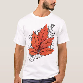 T-shirt feuille d'automne - anti-chute esthétique