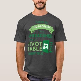 T-shirt Feuille De Calcul Avec Un Tableau Croisé Dynamique