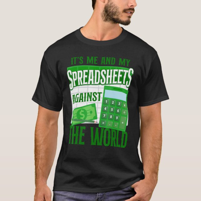T-shirt Feuille de calcul comptable comptable comptable Vi (Devant)