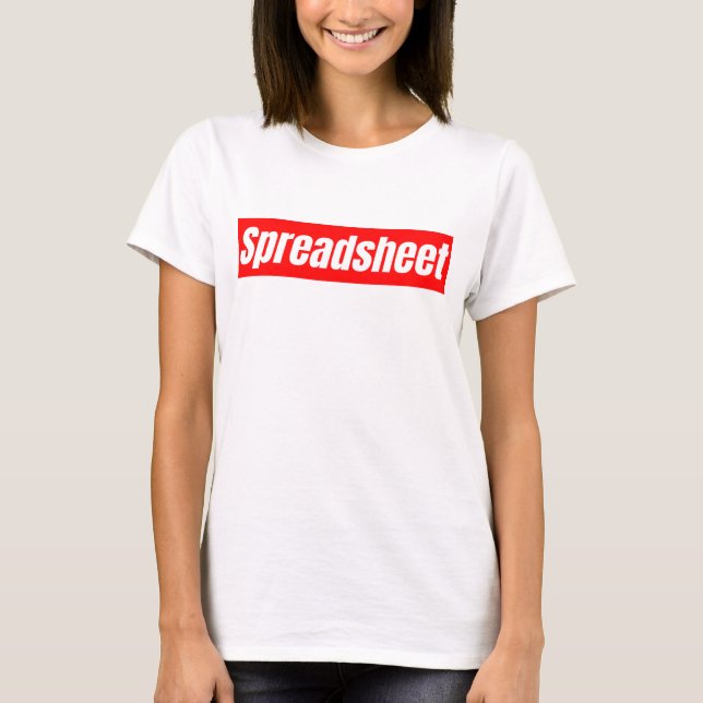 T-shirt Feuille de calcul - Comptable drôle (Devant)