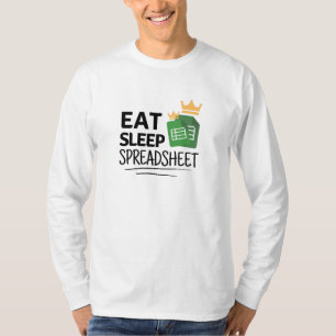 T-shirt Feuille de calcul du sommeil