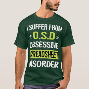 T-shirt Feuille de calcul Love Obsessionnel