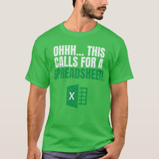 T-shirt Feuille De Calcul Lover Ohhh Cela Demande Un Feuil