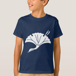 T-shirt Feuille de ginkgo en forme de grue
