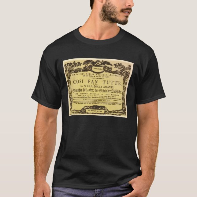 T-shirt Feuille de lecture Così Fan Tutte (Mozart) (Devant)