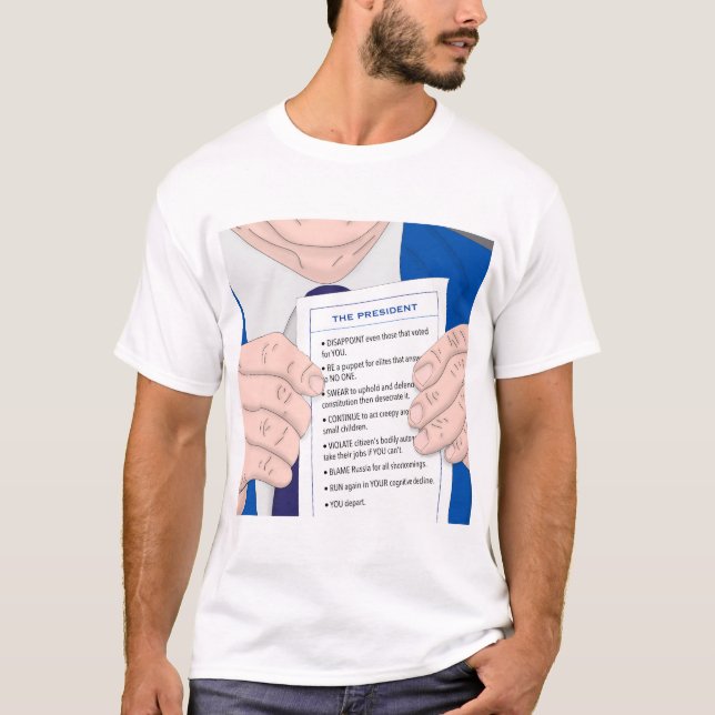 T-shirt feuille de triche des présidents (Devant)