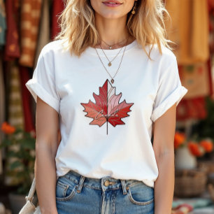 T-shirt Feuille d'érable canadienne contemporaine ID1071