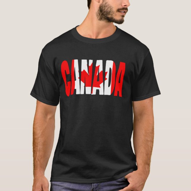 T-shirt Feuille d'érable canadienne Drapeau du Canada Homm (Devant)