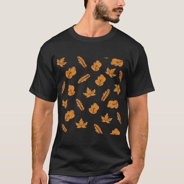 T-shirt Feuille d'érable, Feuilles d'érable d'auto (Devant)