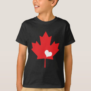 T-shirt Feuille et coeur d'érable canadiens de jour du