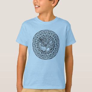 T-shirt Feuille inspirée de chêne d'automne de mandala