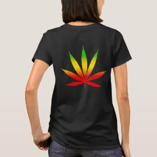 T-shirt Feuille jaune et verte rouge Jamaïque jamaïcaine