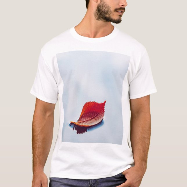 T-shirt feuille solitaire (Devant)