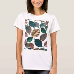 T-shirt Feuilles argentées accrocheuses design audacieux