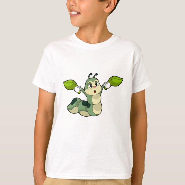 T-shirt Feuilles Caterpillar (Devant)
