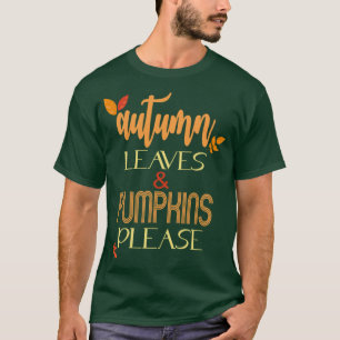 T-shirt Feuilles D'automne Citrouilles S'il Vous Plaît Tom