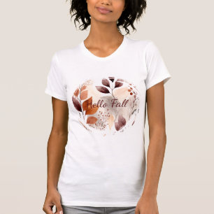 T-shirt Feuilles d'automne de Terracotta et de Bourgogne