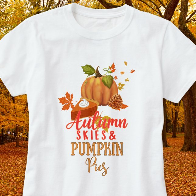 T-shirt Feuilles d'automne et Citrouille (Créateur téléchargé)