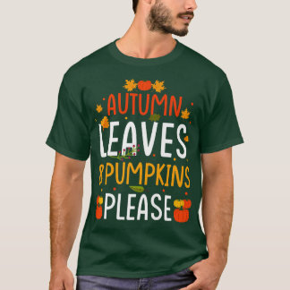 T-shirt Feuilles d'automne et citrouilles s'il vous plaît
