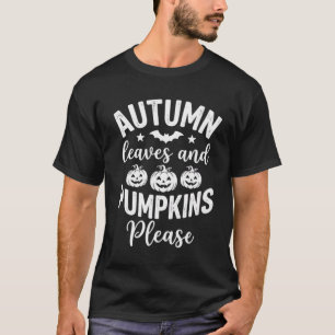 T-shirt Feuilles d'automne et citrouilles s'il vous plaît_