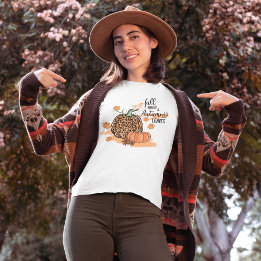 T-shirt Feuilles d'automne et saison Citrouille